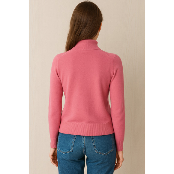 Preston & York premiere pink cashmere crew neck warm sweater size medium - Picture 2 of 8